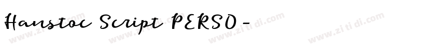 Hanstoc Script PERSO字体转换